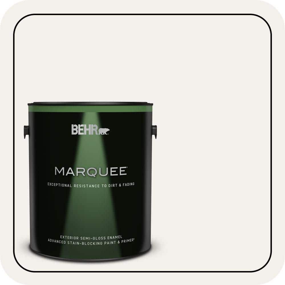 BEHR MARQUEE 1 gal. #PWN-15 Silk Pillow Semi-Gloss Enamel Exterior Paint & Primer