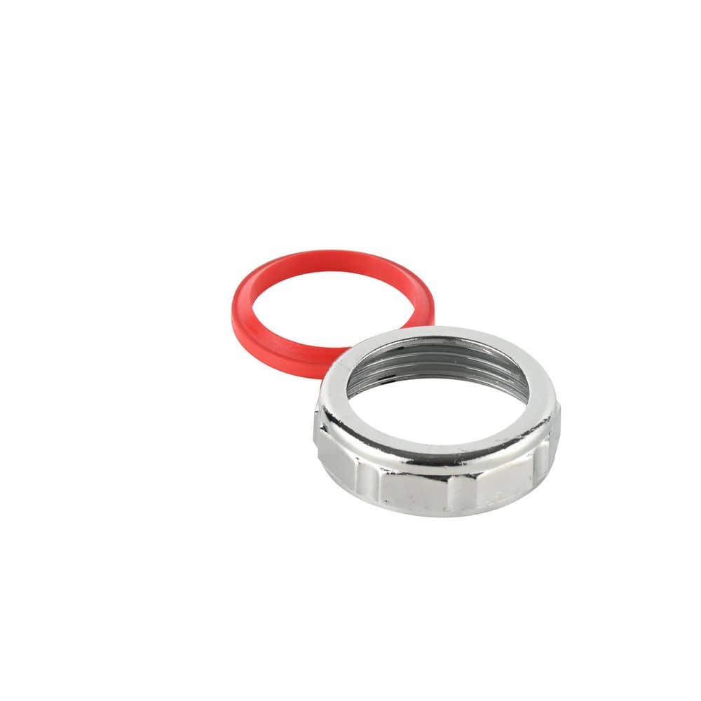 Everbilt 1-1/4 in. Sink Drain Pipe Zinc Slip-Joint Nut with Rubber Reducing Washer (3)