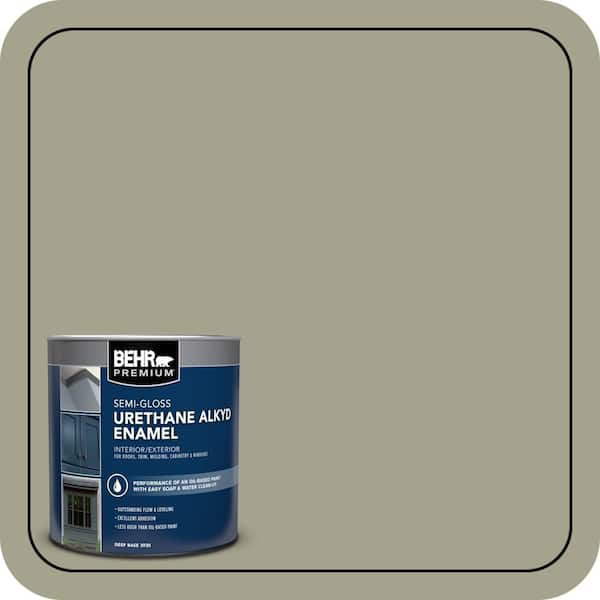 BEHR PREMIUM 1 qt. #400F-5 Promenade Semi-Gloss Enamel Urethane Alkyd Interior/Exterior Paint (2)