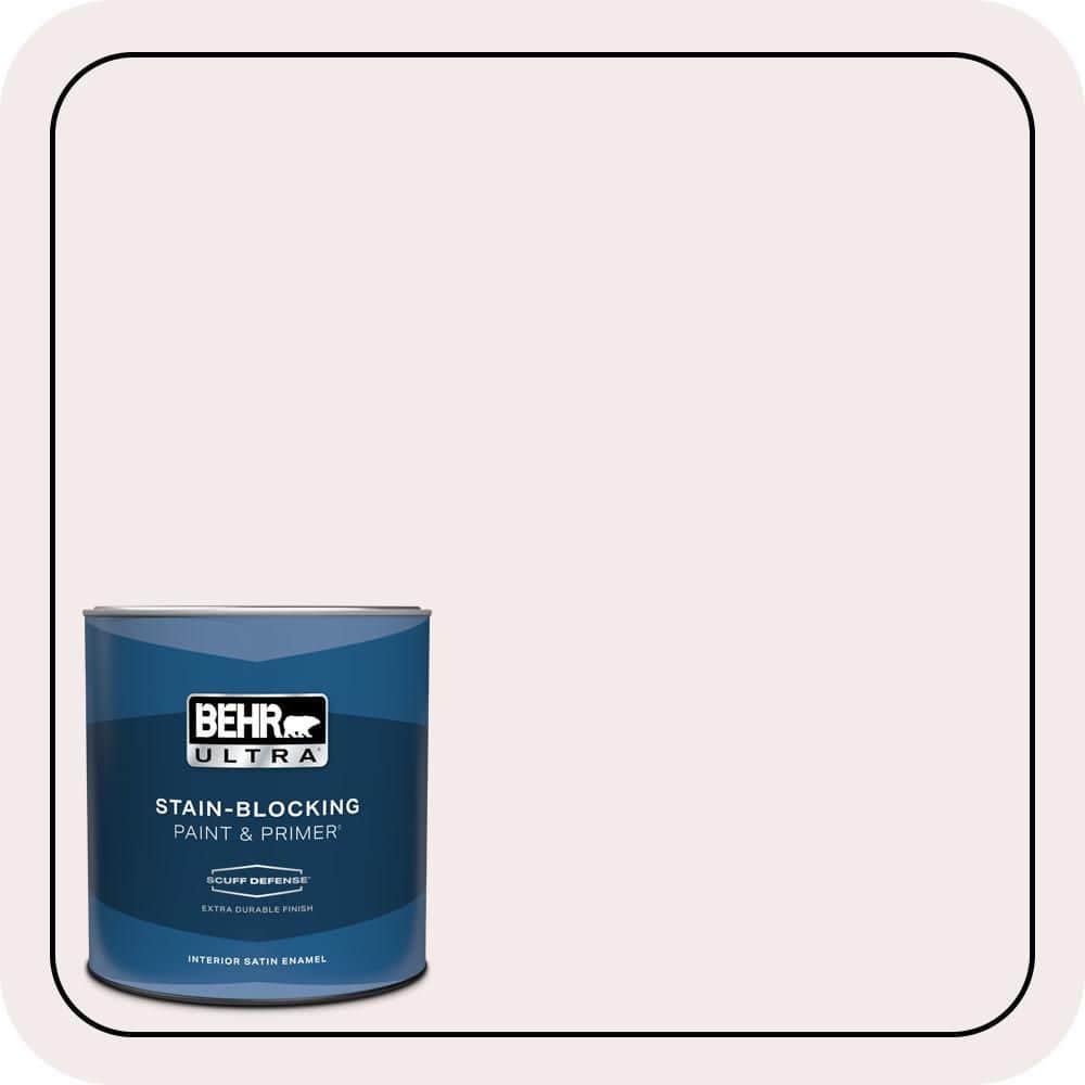BEHR ULTRA 1 qt. #PR-W05 Sweet Roses Extra Durable Satin Enamel Interior Paint & Primer
