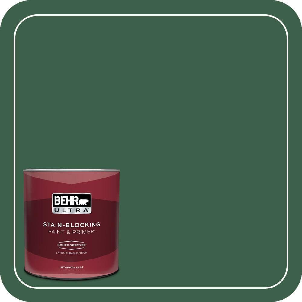 BEHR ULTRA 1 qt. #470D-7 Windy Pine Extra Durable Flat Interior Paint & Primer (1)