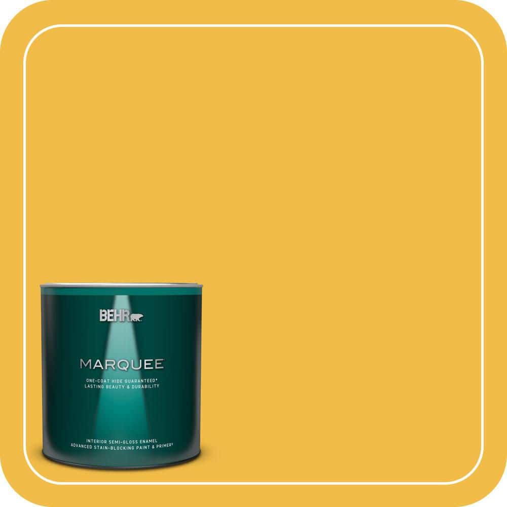 BEHR MARQUEE 1 qt. #P280-6 Bling Bling Semi-Gloss Enamel Interior Paint & Primer (1)