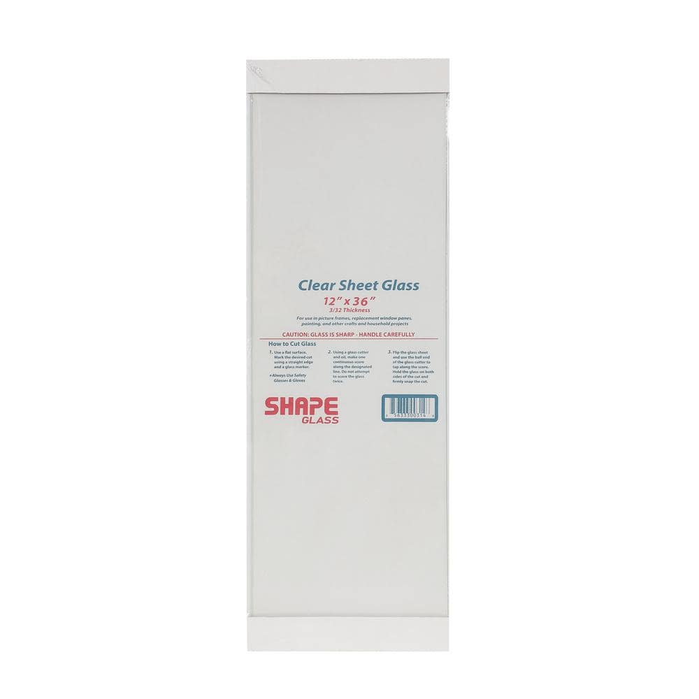 Unbranded 12 in. x 36 in. x .090 in. Clear Glass