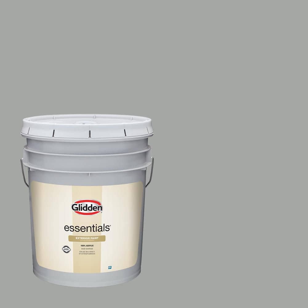 Glidden Essentials 5 gal. PPG1010-4 Stepping Stone Flat Exterior Paint