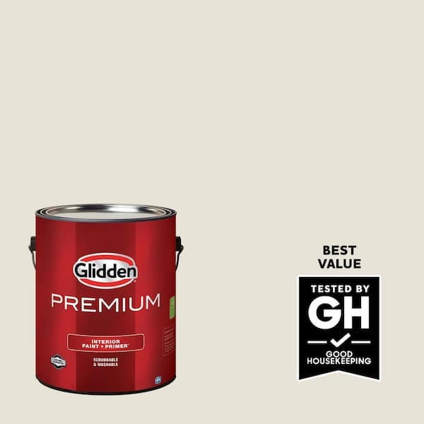 Glidden Premium 1 gal. PPG1023-1 Oatmeal Eggshell Interior Latex Paint (2)