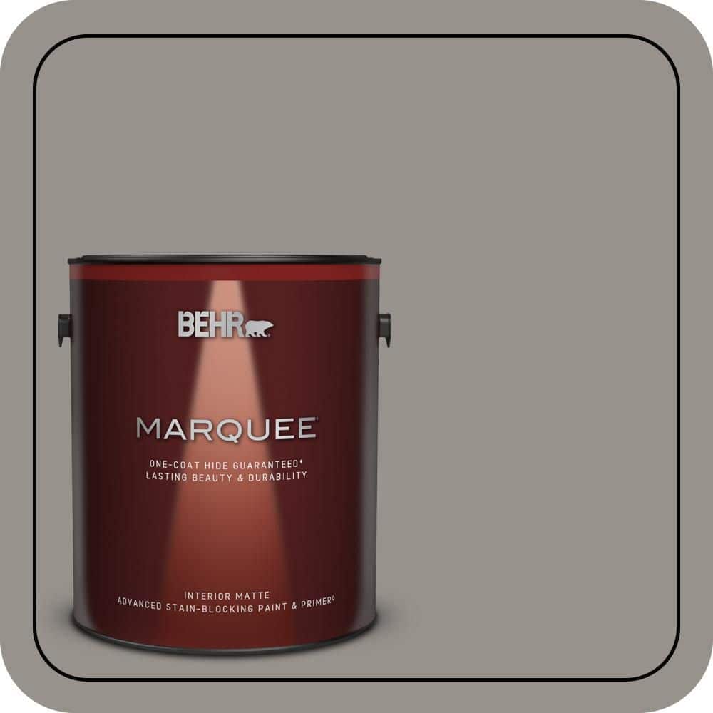 BEHR MARQUEE 1 gal. #PPU18-16 Elephant Skin One-Coat Hide Matte Interior Paint & Primer