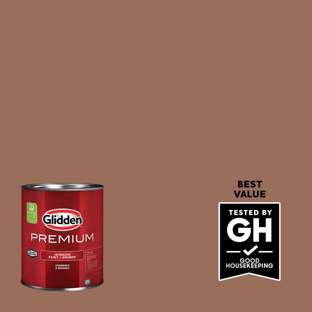 Glidden Premium 1 qt. Prairie Fire PPG1071-6 Flat Interior Latex Paint