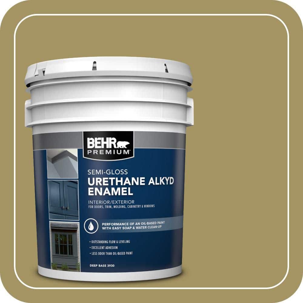 BEHR PREMIUM 5 gal. #M330-6 Keemun Urethane Alkyd Semi-Gloss Enamel Interior/Exterior Paint