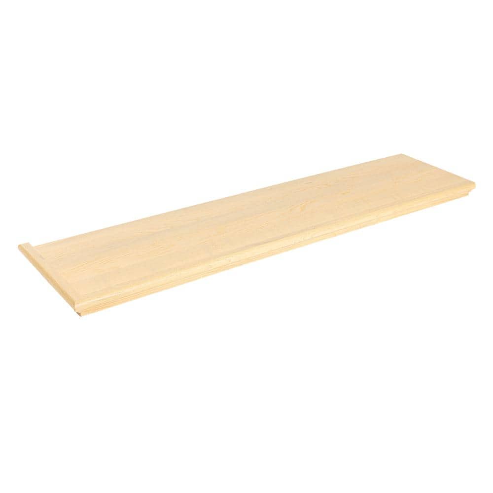 Stairtek Retread 0.625 in. x 11.5 in. x 60 in. Prefinished Shenandoah White Oak Left Return Stair Tread (1)