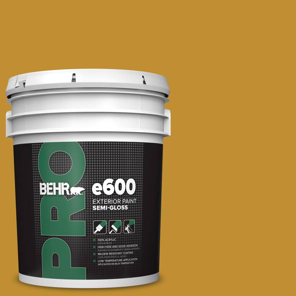 BEHR PRO 5 gal. #M290-7 Turmeric Semi-Gloss Exterior Paint