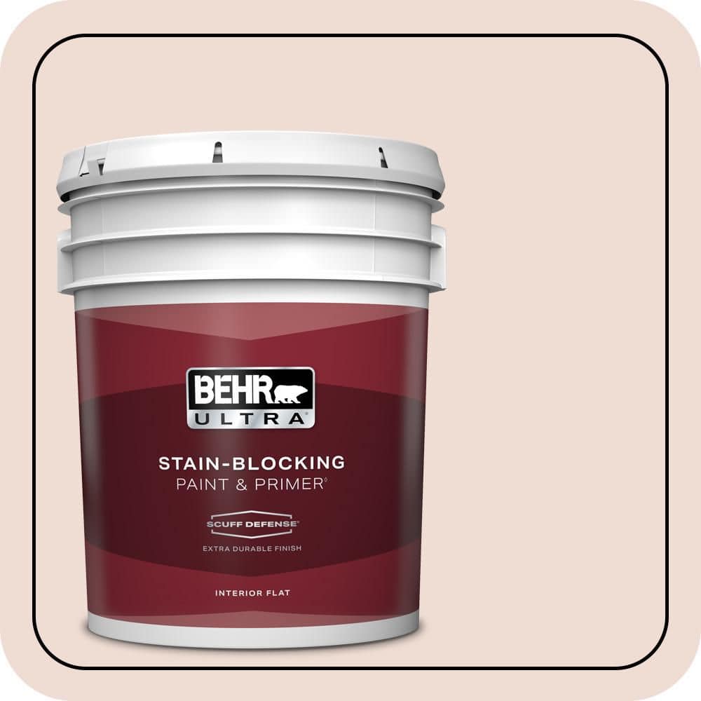 BEHR ULTRA 5 gal. #MQ3-34 Stolen Kiss Extra Durable Flat Interior Paint & Primer