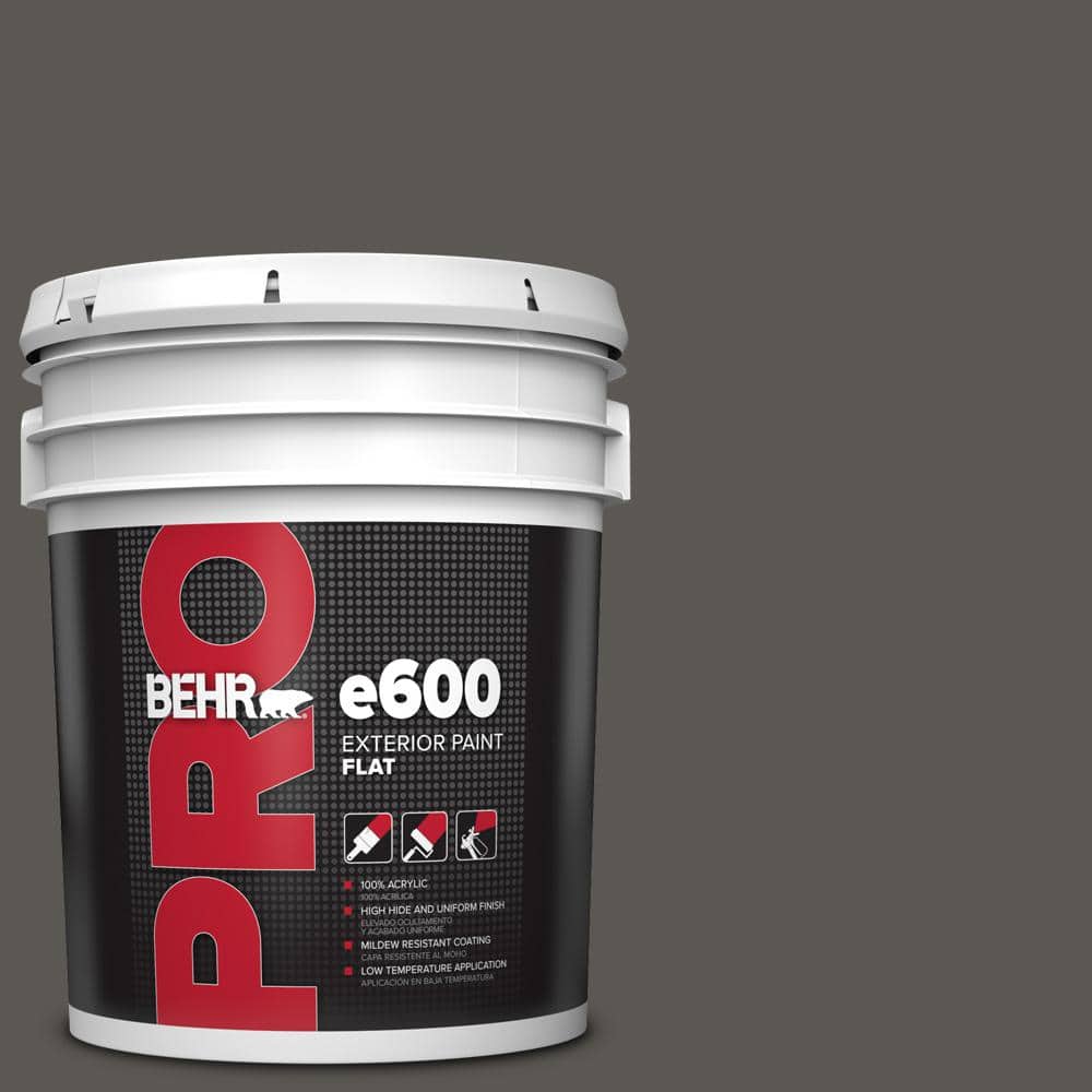 BEHR PRO 5 gal. #MQ2-62 Peppery Flat Exterior Paint (1)