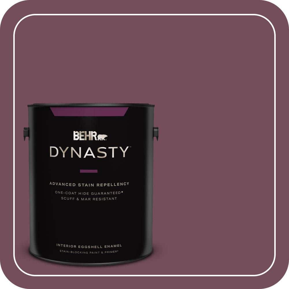 BEHR DYNASTY 1 gal. #S120-7 Fine Wine Eggshell Enamel Interior Stain-Blocking Paint & Primer