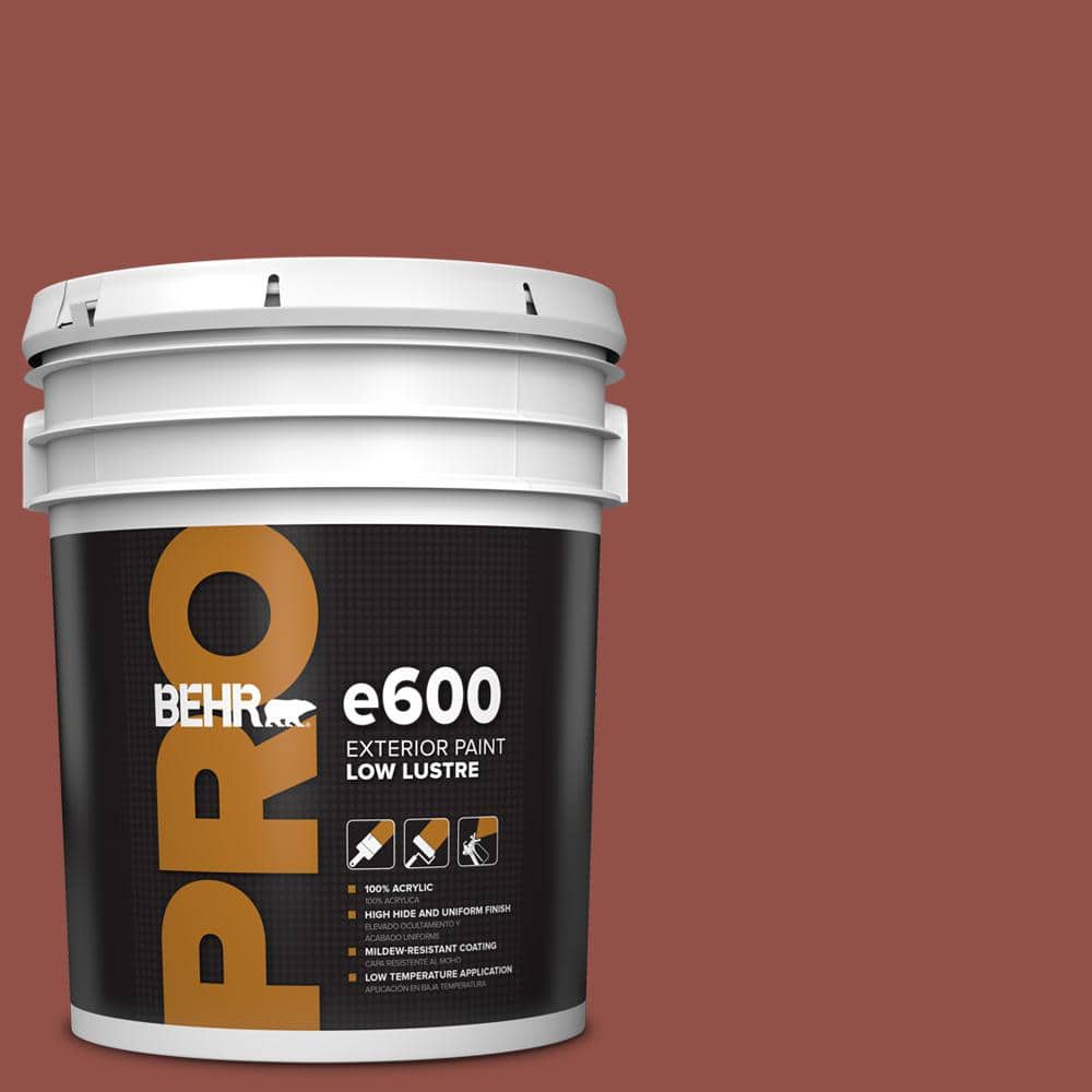 BEHR PRO 5 gal. #ICC-72 Cinnabar Low Luster Exterior Paint