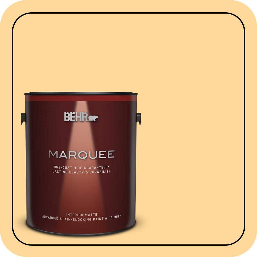 BEHR MARQUEE 1 gal. #P250-3 Marsh Marigold Matte Interior Paint & Primer (1)
