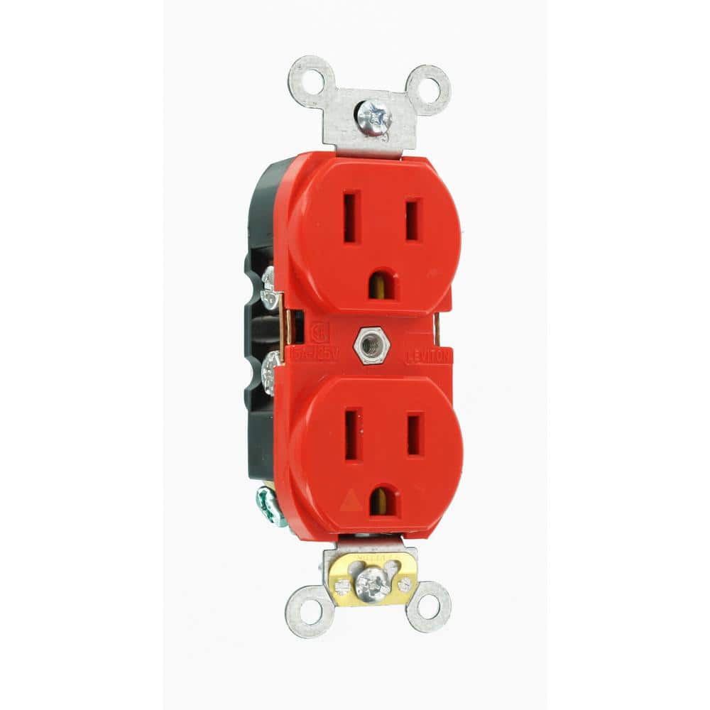 Leviton Amp 125 V Industrial Grade Isolated Ground Duplex Outlet/Receptacle, (1-Pack) (2)
