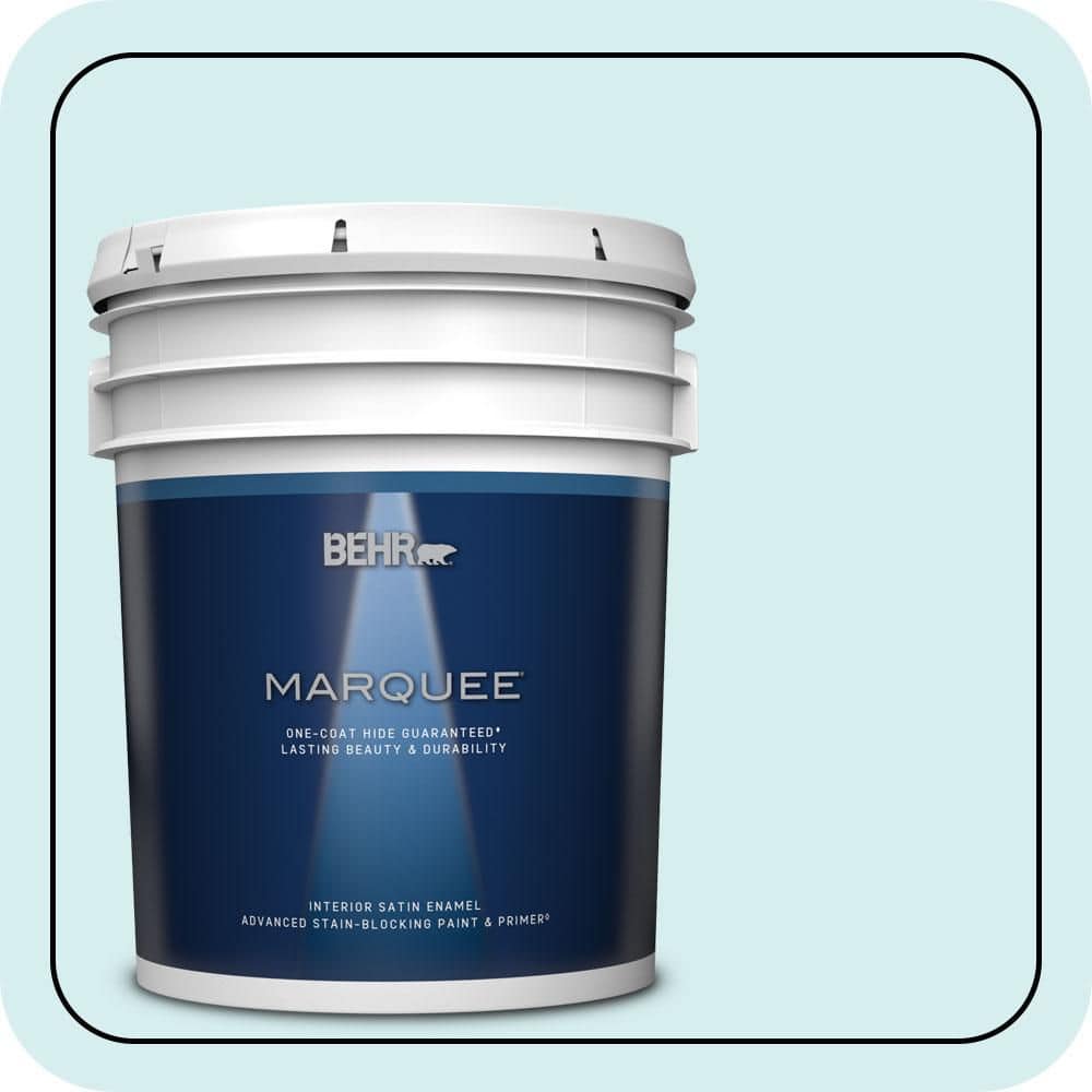 BEHR MARQUEE 5 gal. #520A-1 Lakeside Mist Satin Enamel Interior Paint & Primer
