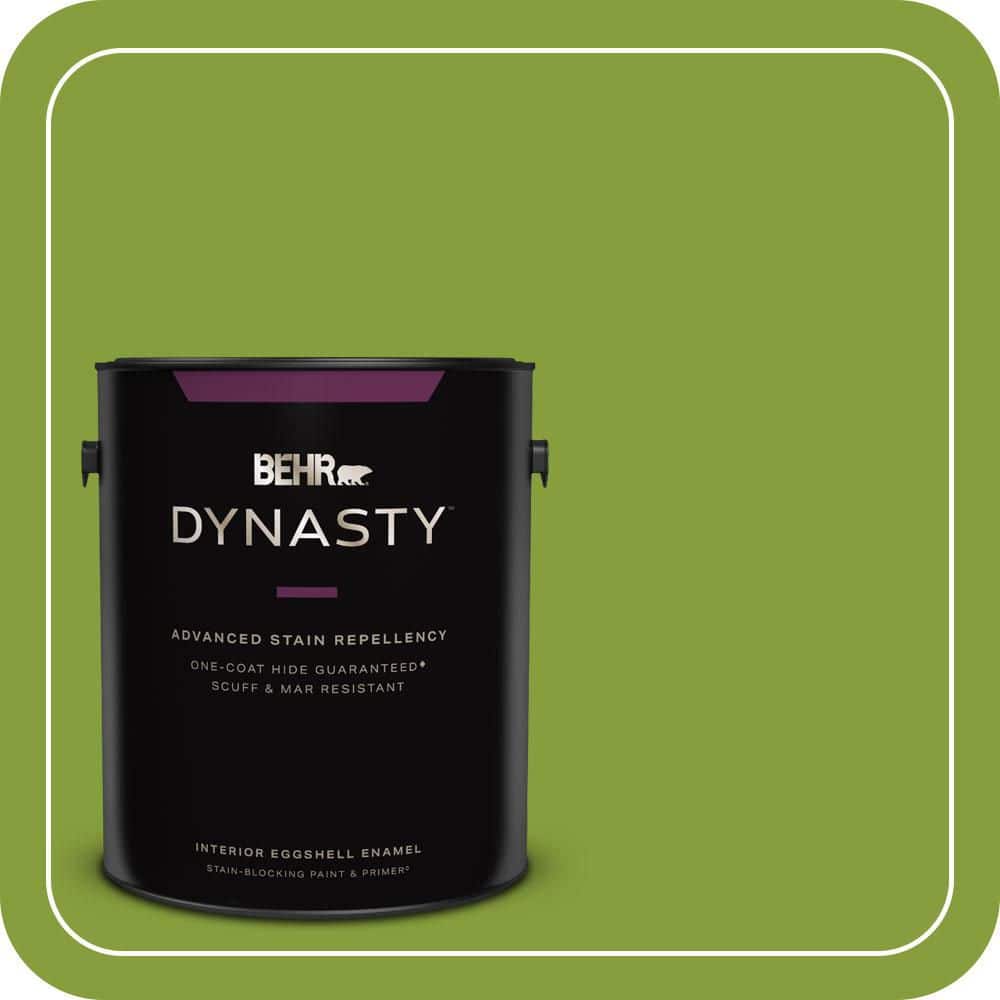 BEHR DYNASTY 1 gal. #T14-18 New Shoot Eggshell Enamel Interior Stain-Blocking Paint & Primer