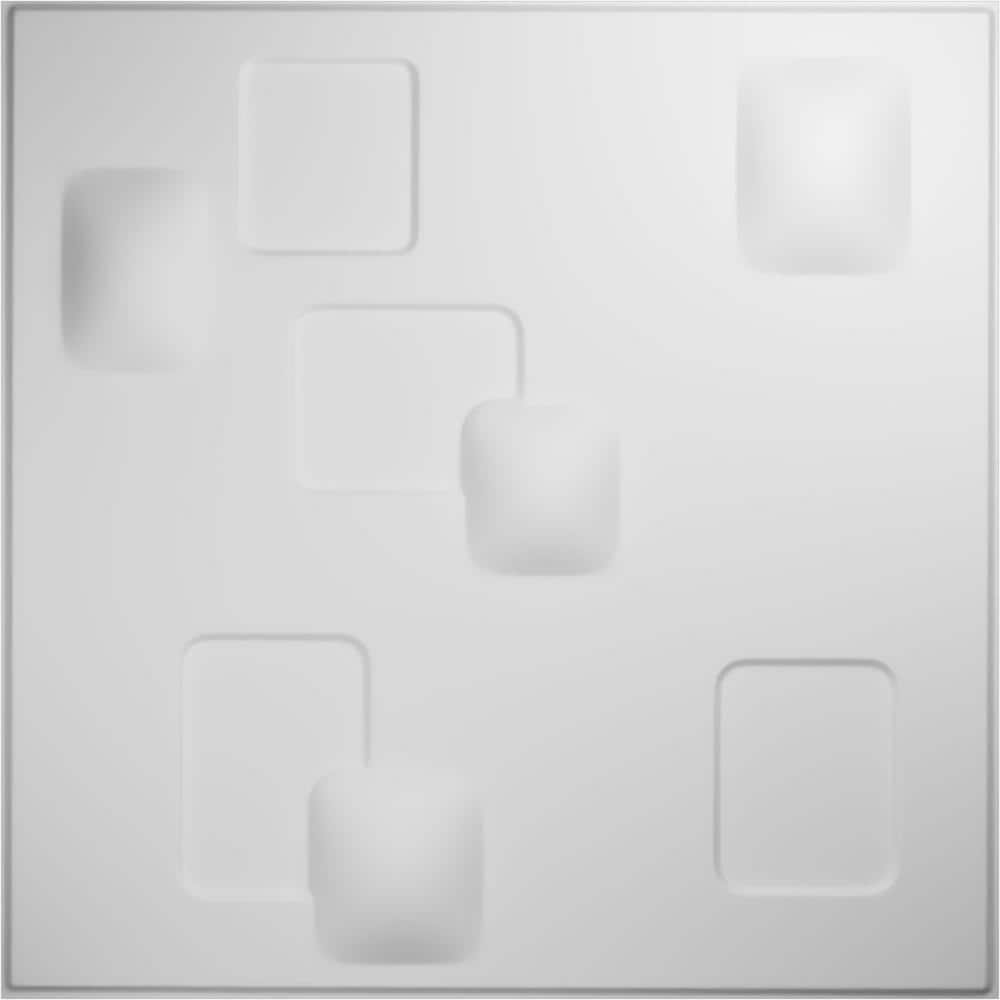 Ekena Millwork 5/8 in. x 19-5/8 in. x 19-5/8 in. PVC White Avila EnduraWall Decorative 3D Wall Panel (2.67 sq. ft.) (1)