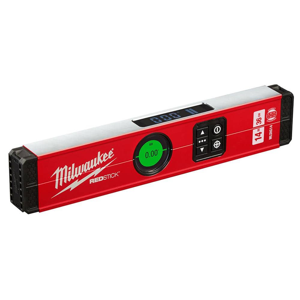 Milwaukee REDSTICK Digital Box Level with Green 100 ft. Cross Line and Plumb Points Laser