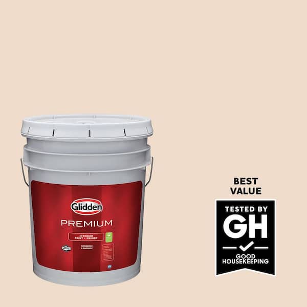 Glidden Premium 5 gal. PPG1201-2 Tea Biscuit Flat Interior Latex Paint (2)