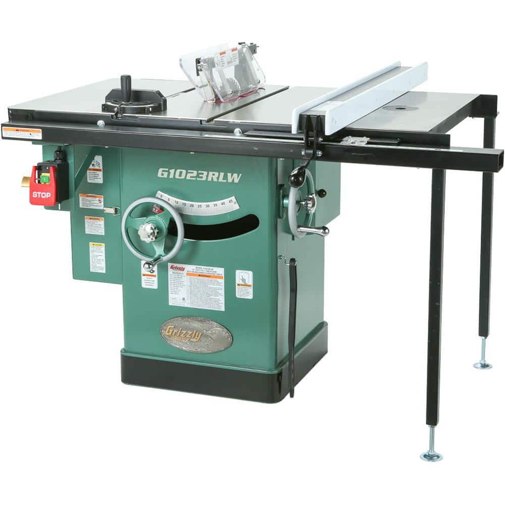 Grizzly Industrial 10 in. 3 HP 240V Cabinet Table Saw w/ Built-in Router Table