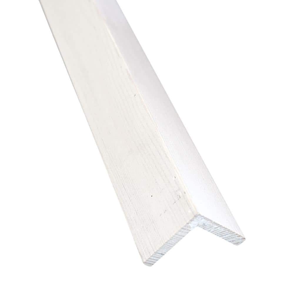 Timberchic Coastal White 48 in. Outside Corner Peel and Stick Wall Applique Panel (1)