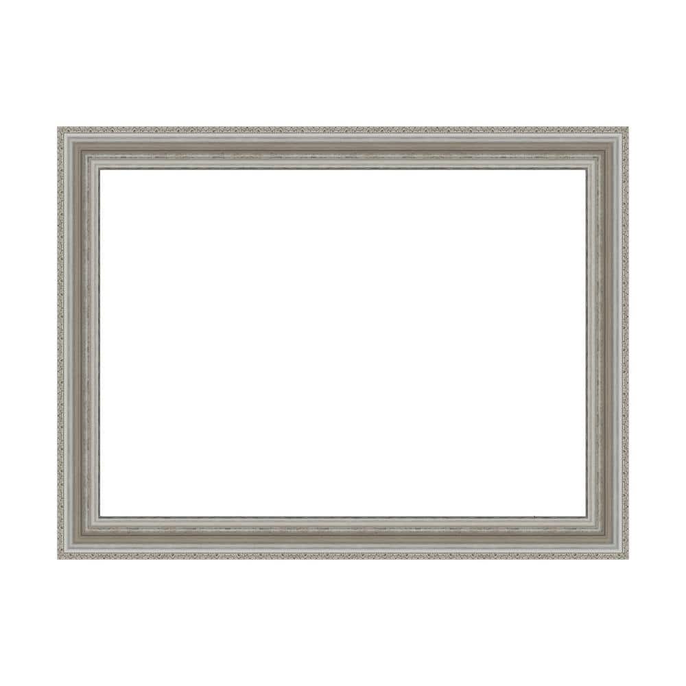 Amanti Art Mirror Makeover Parlor Silver 41.25 in. W x 31.25 in. H Bathroom Mirror Frame Border Kit-Fits a 40 x 30 Mirror (1)