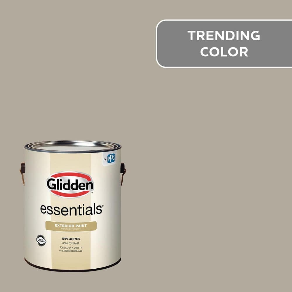 Glidden Essentials 1 gal. PPG1025-4 Sharkskin Satin Exterior Paint