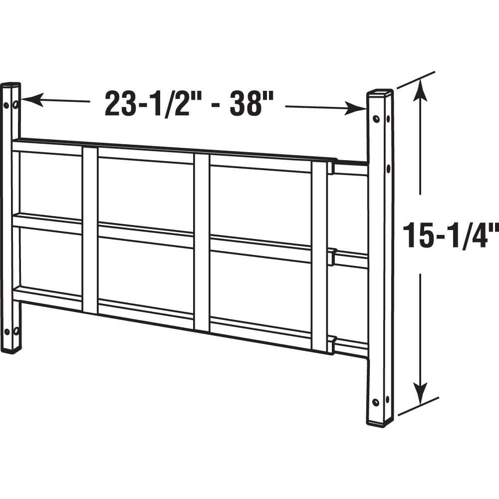 Segal Child Fall Window Guard, 22 in. - 38 in. W x 16 in. H, 3 Bar, Steel, White (3)
