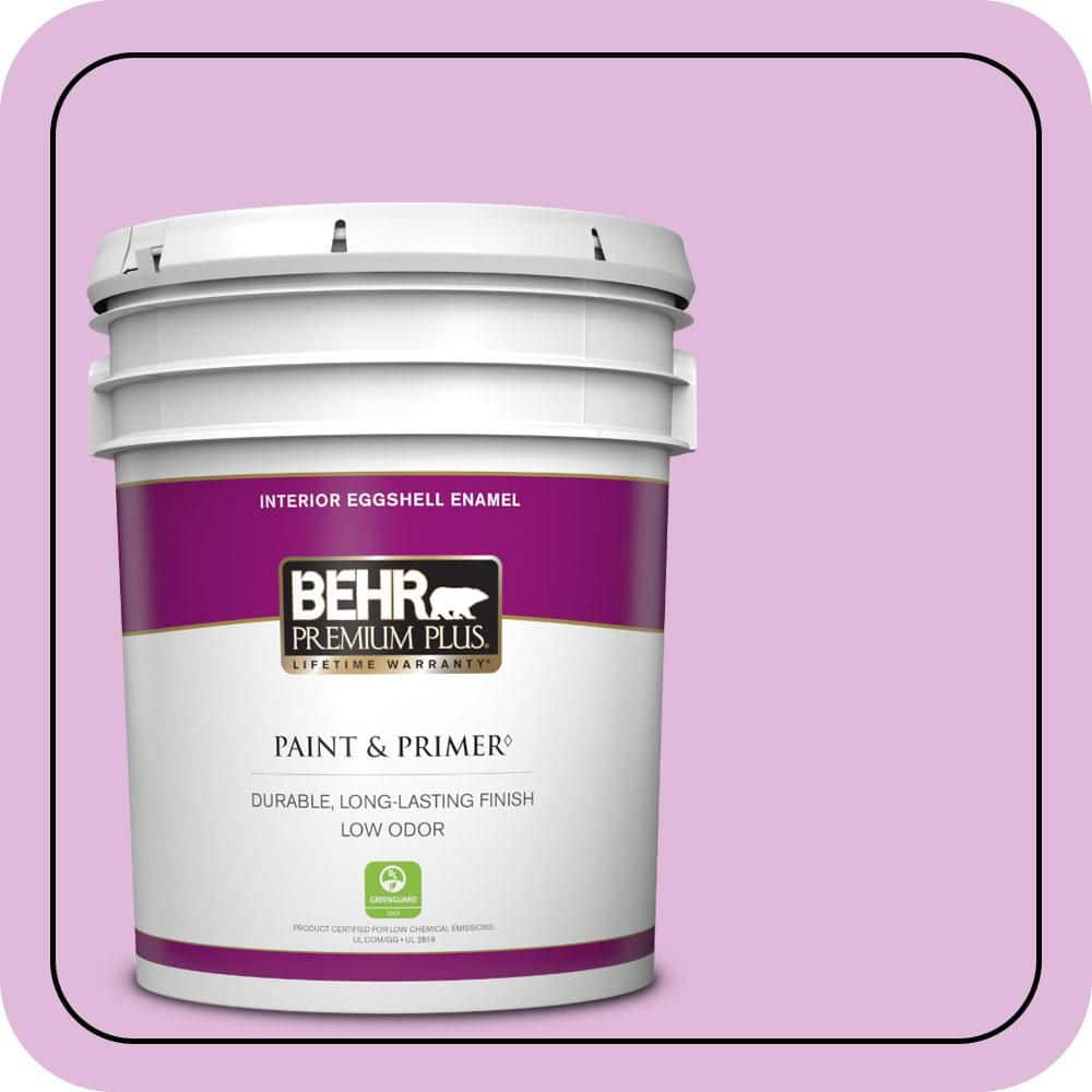 BEHR PREMIUM PLUS 5 gal. #670A-3 Posies Eggshell Enamel Low Odor Interior Paint & Primer