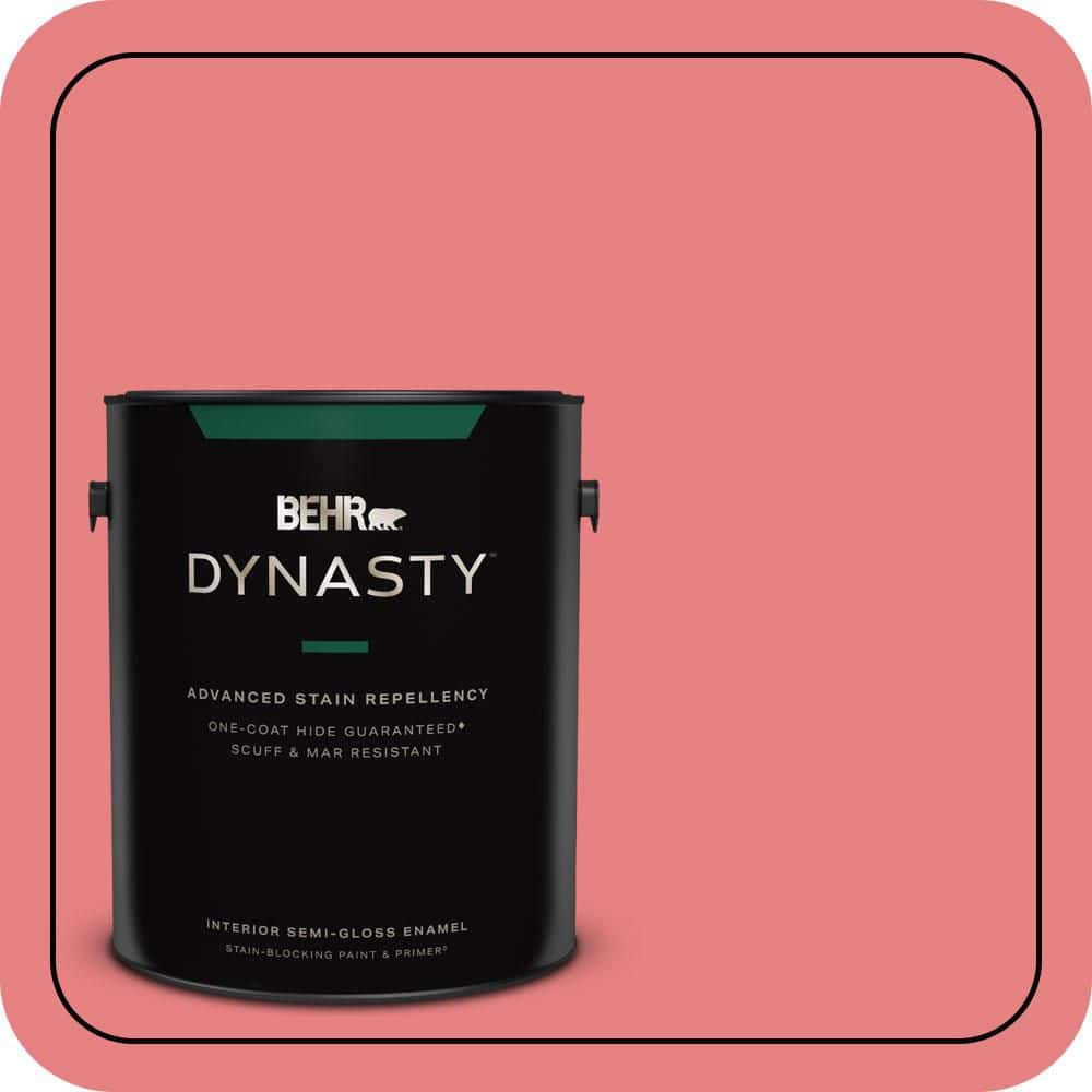 BEHR DYNASTY 1 gal. #P170-4 Sugar Poppy Semi-Gloss Enamel Interior Stain-Blocking Paint & Primer