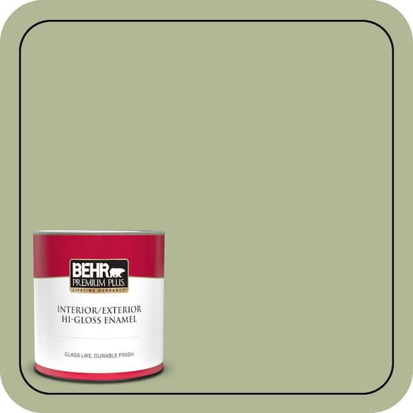 BEHR PREMIUM PLUS #PPU11-08 Moss Print Interior/Exterior Paint & Primer Color Sample (2)