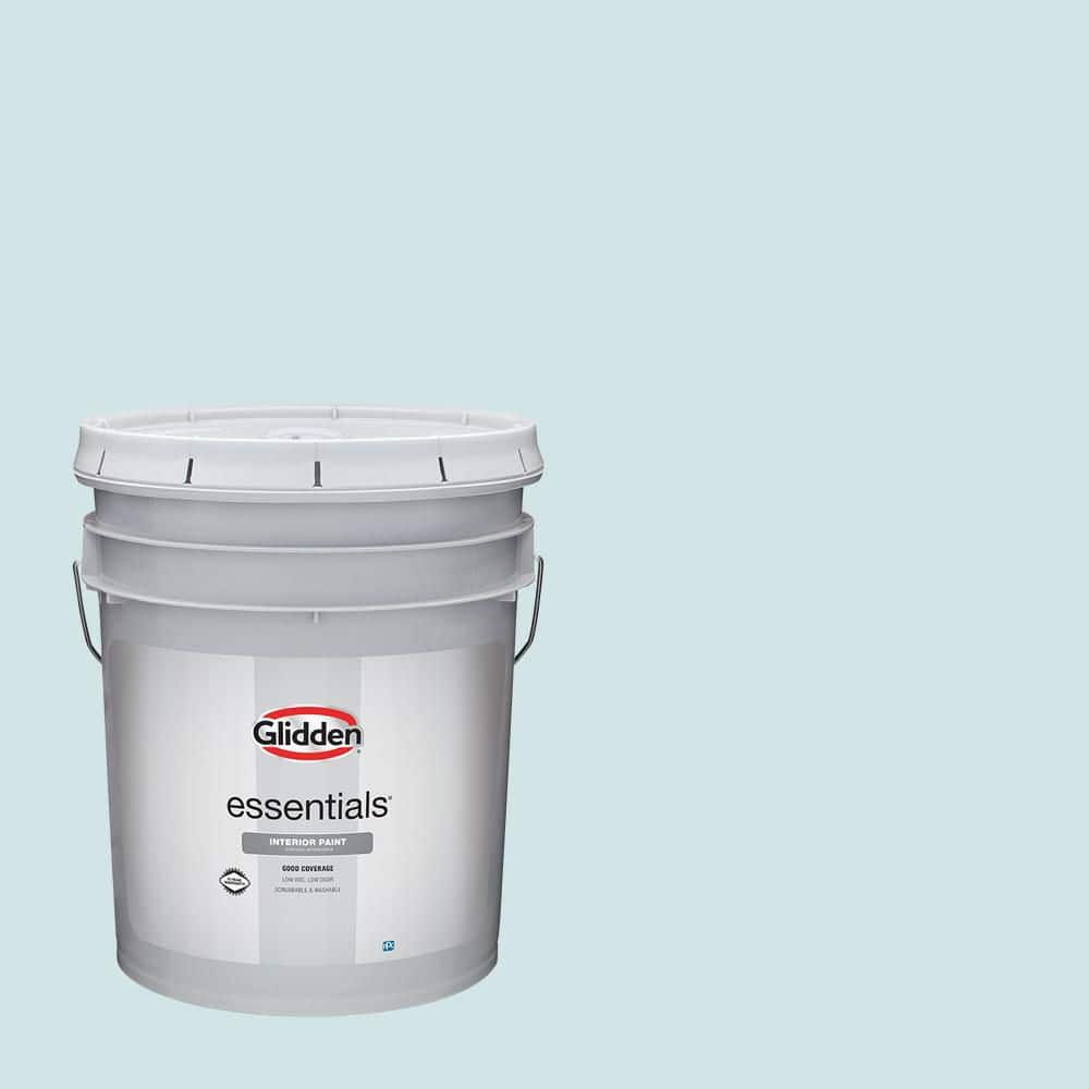Glidden Essentials 5 gal. PPG1150-1 Aqua Sparkle Flat Interior Paint
