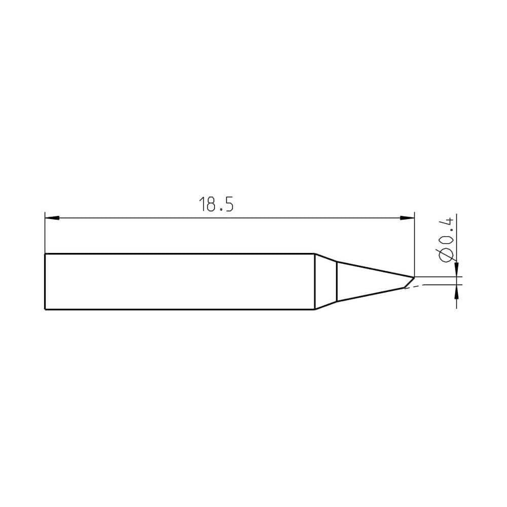 Weller RT Micro Soldering Tip Bevel Cut Ø 0.4 mm (2)