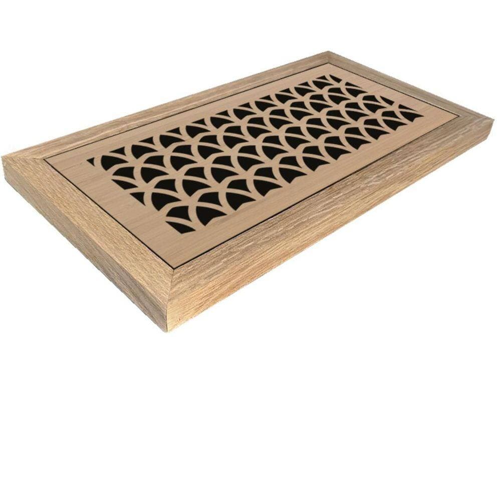 STELLAR Hardwood Floor Register, Duct Opening 6X12 (Overall 9x15) - Heavenly Arches Design (2)