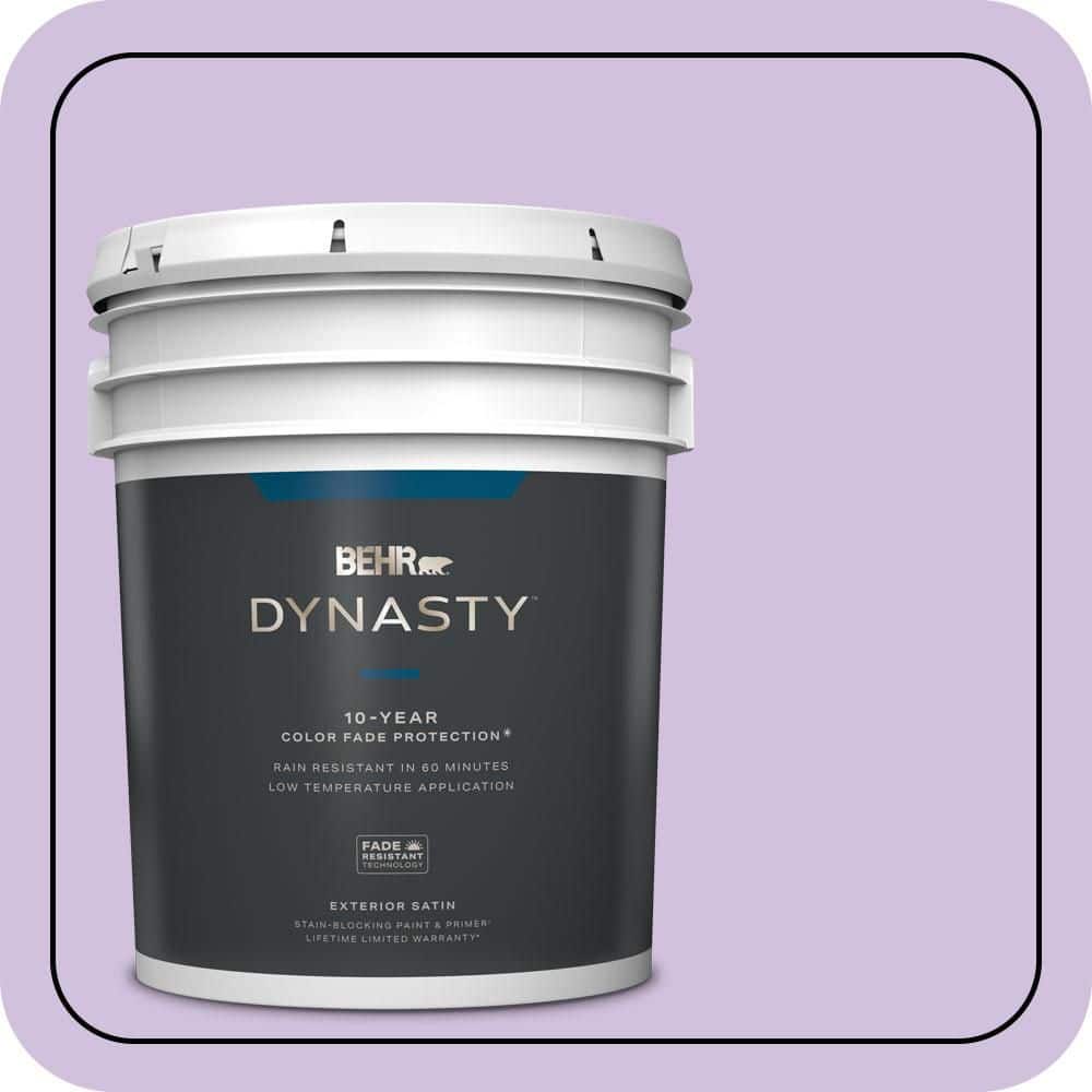 BEHR DYNASTY 5 gal. #650A-3 Fresh Heather Satin Enamel Exterior Stain-Blocking Paint & Primer