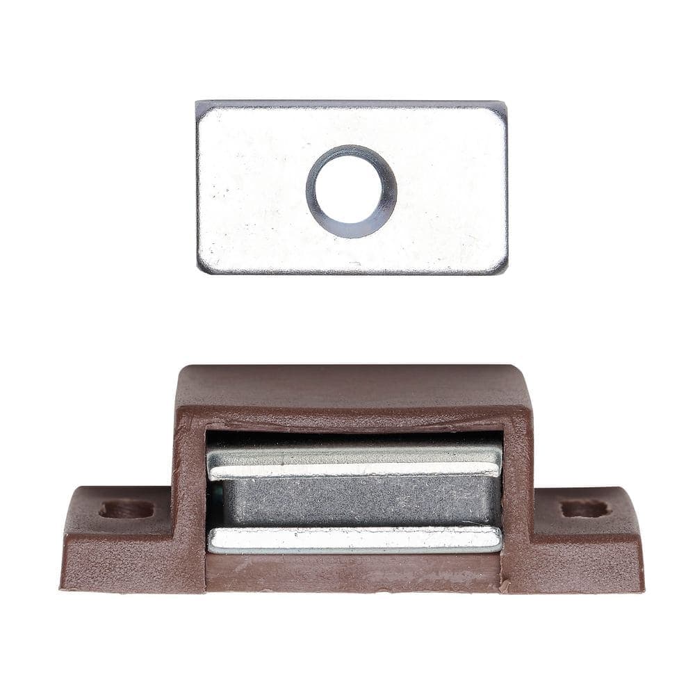 Everbilt 11 lb. Magnetic Catch with Counter Plate, Brown (1-pack) (3)