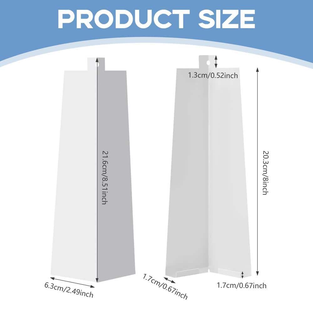 Angel Sar 2.5 in. x 20.3 in. 8-Piece Aluminum Corner Siding, Outside White Smooth Vinyl Siding for Mobile Home House Exterior (2)