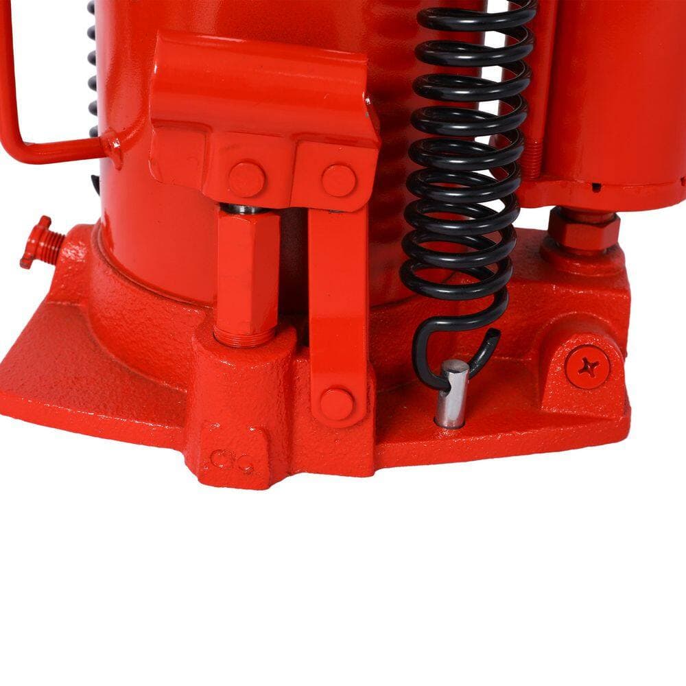 Amucolo 32 Ton Red All Welded Bottle Jack Air Hydraulic Bottle Jack, 10-16.3 in. Lifting Range, Manual Handle and Air Pump (3)