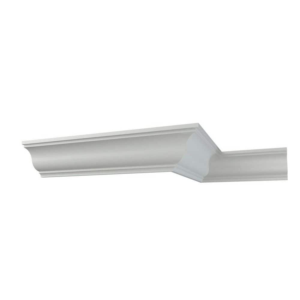 Ekena Millwork Scarlett 2 in. D x 2.75 in. W x 94.5 in. L Polyurethane Crown Moulding (1)