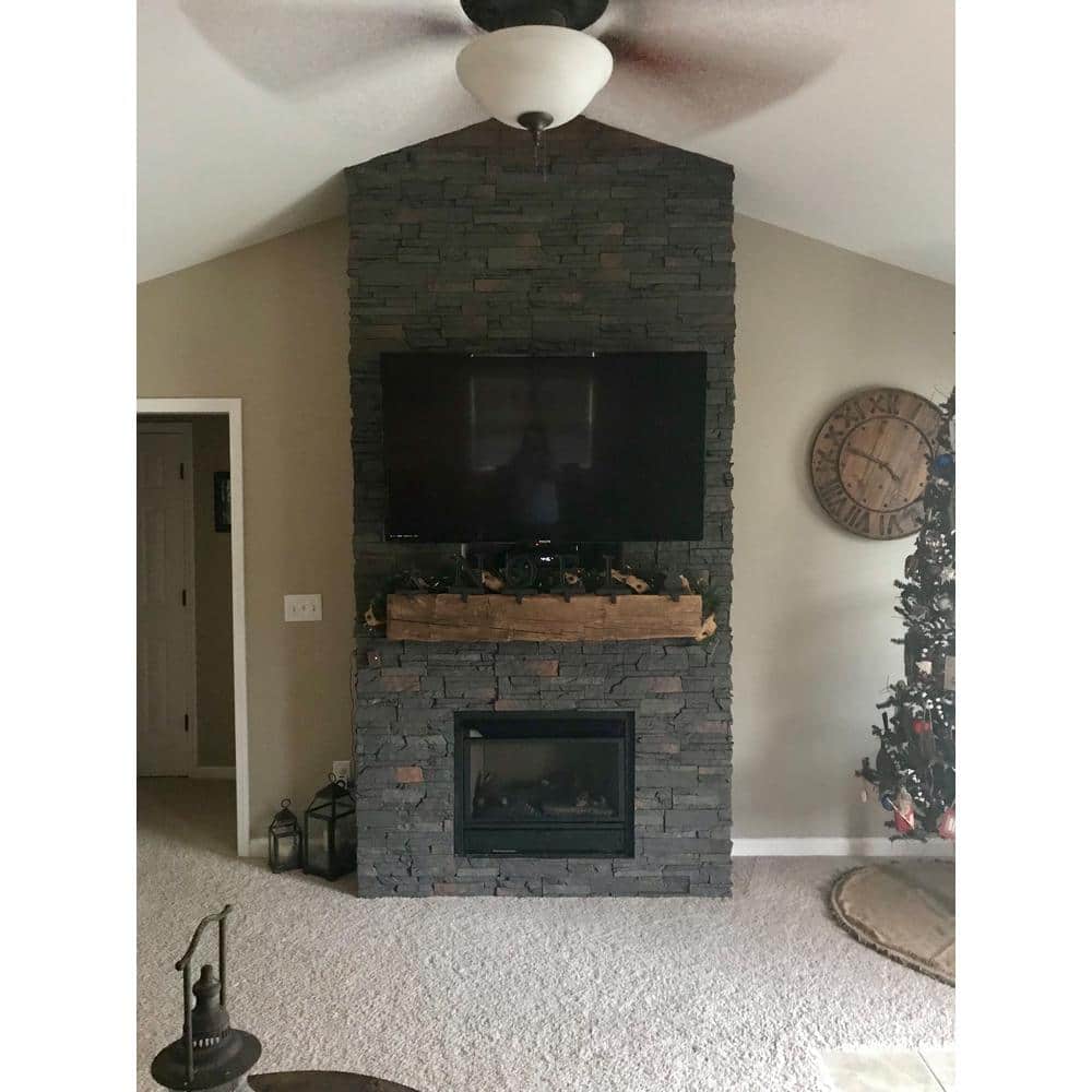 NextStone Country Ledgestone 43.5 in x 15.5 in. Faux Stone Siding Panel in Appalachian Gray (4-Pack) (2)