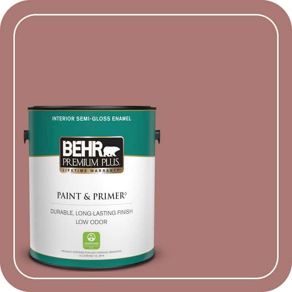 BEHR PREMIUM PLUS #160F-5 Rum Spice Enamel Low Odor & Primer (3)