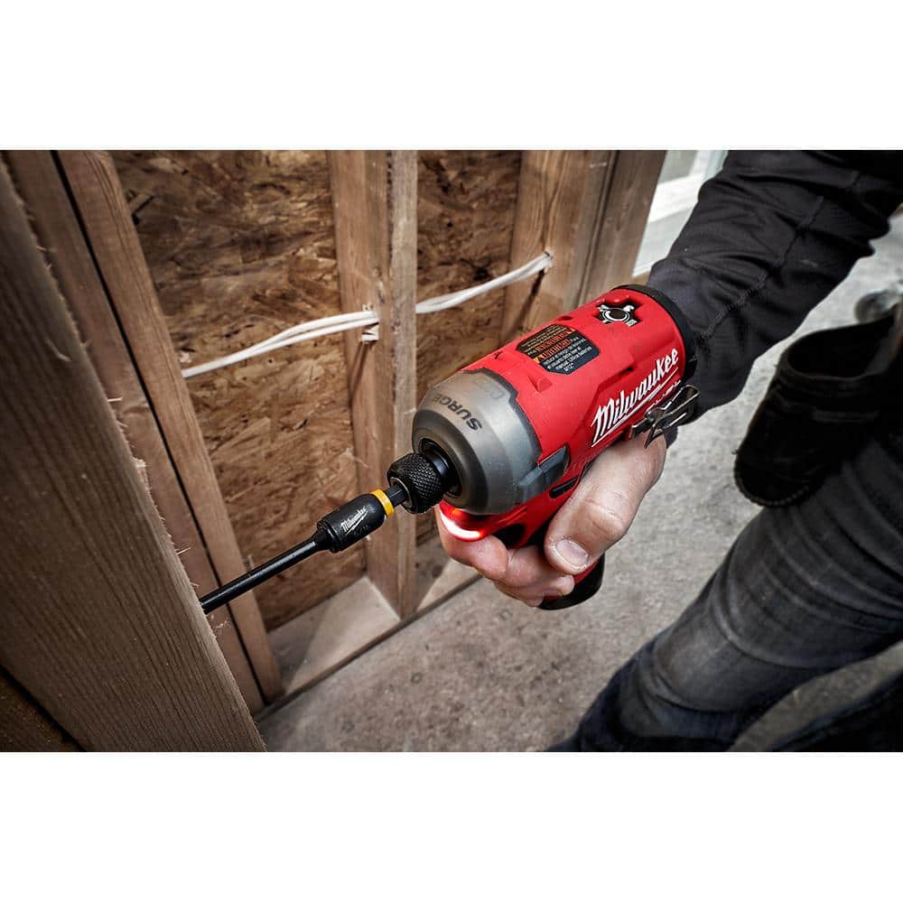 Milwaukee M12 FUEL SURGE 12V Lithium-Ion Brushless Cordless 1/4 in. Hex Impact Driver Compact Kit with 2.0 Ah Battery (4)