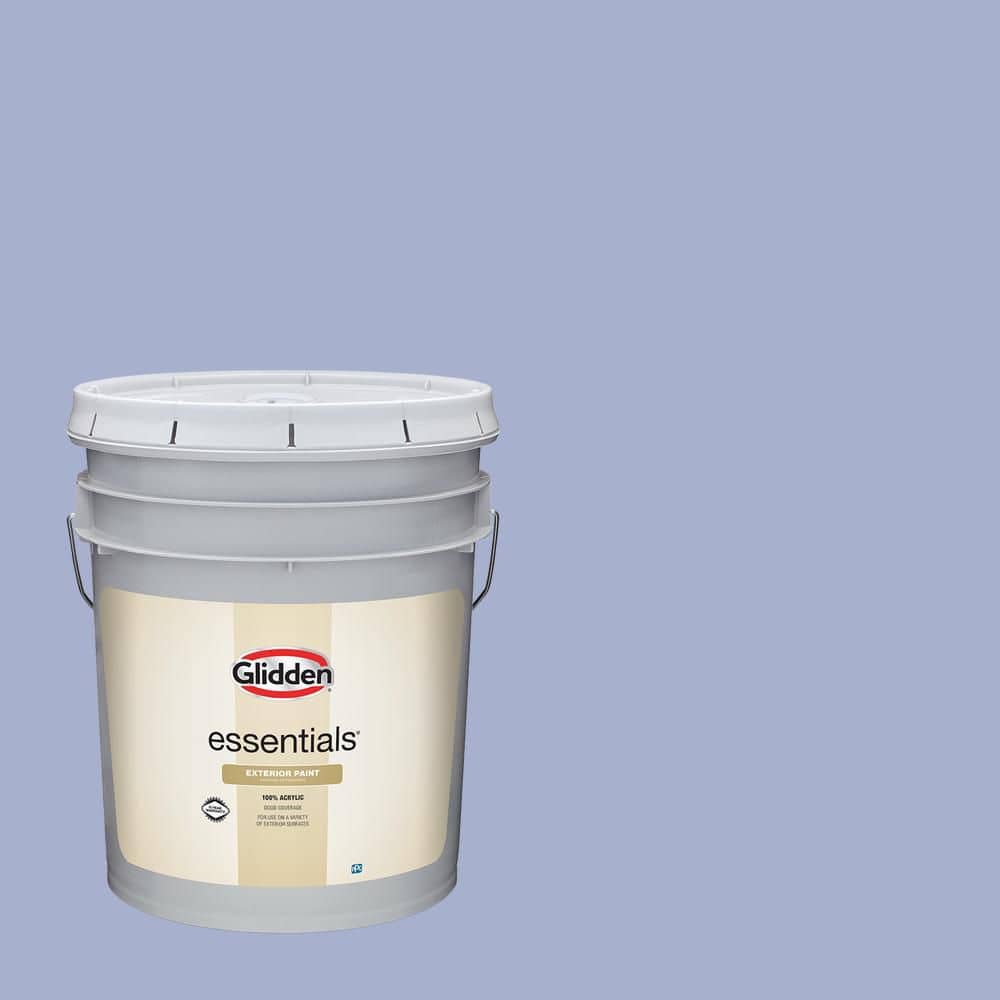 Glidden Essentials 5 gal. PPG1167-4 Lovely Lilac Satin Exterior Paint