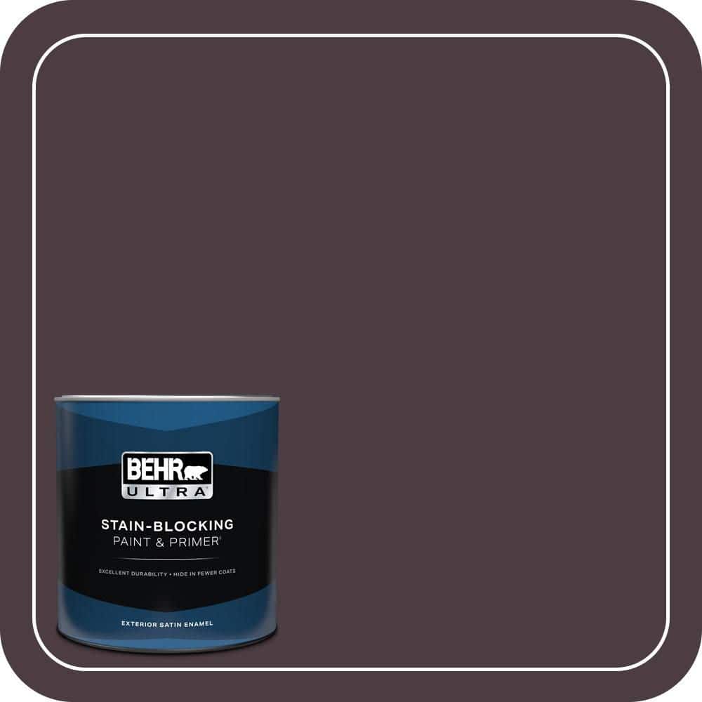 BEHR ULTRA 1 qt. #T18-04 Nocturne Shade Satin Enamel Exterior Paint & Primer (1)