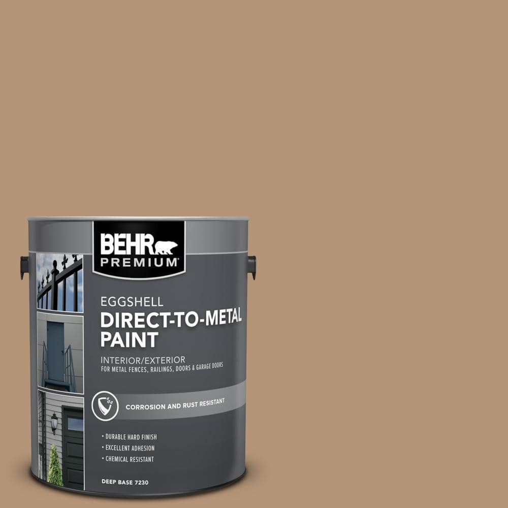 BEHR PREMIUM 1 gal. #280F-4 Burnt Almond Eggshell Direct to Metal Interior/Exterior Paint (1)