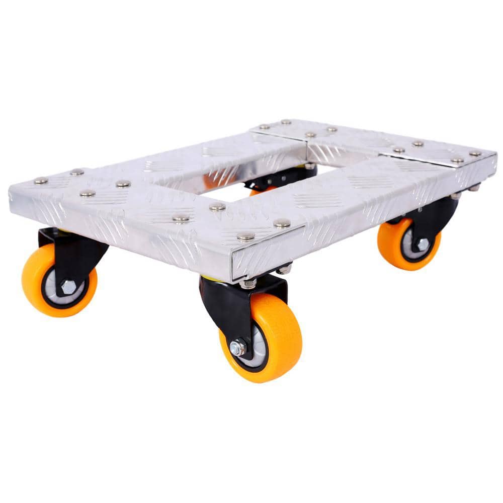 Miscool Ami 800 lbs. Rectangular Heavy-Duty Aluminum Dolly With Brake Casters (1)