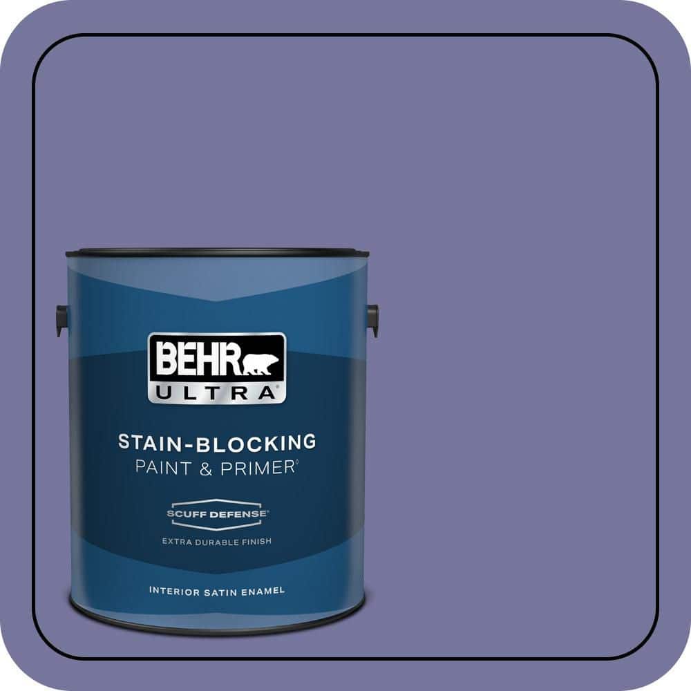 BEHR ULTRA 1 gal. #M550-6 Kimono Violet Extra Durable Satin Enamel Interior Paint & Primer