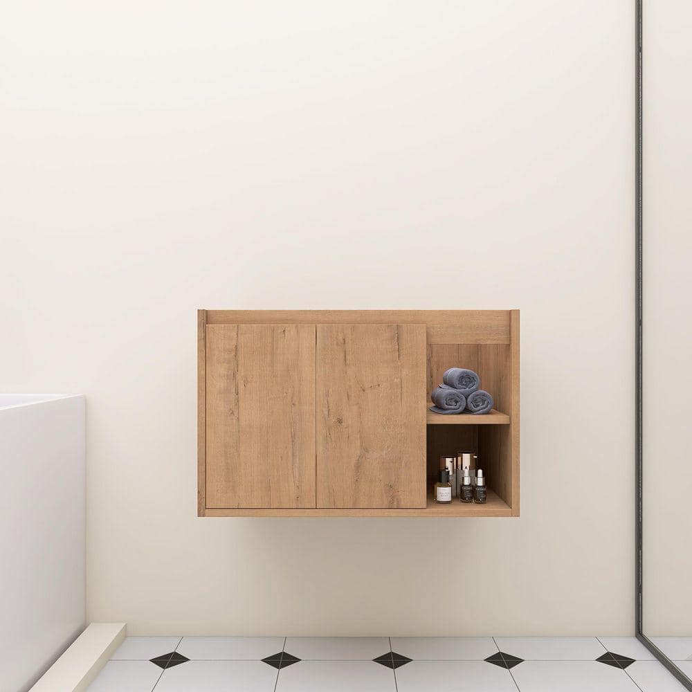 UPIKER 30 in. Bath Vanity Cabinet without Top in Imitative Oak Unassembled (2)